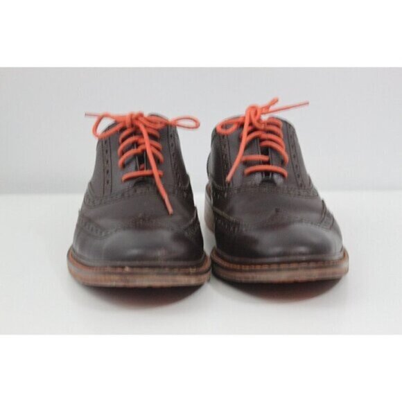 Cole Haan Men Shoes Colton Brogue Wingtip Dress Oxford C11757 Leather Brown Sz 8 - Picture 2 of 15